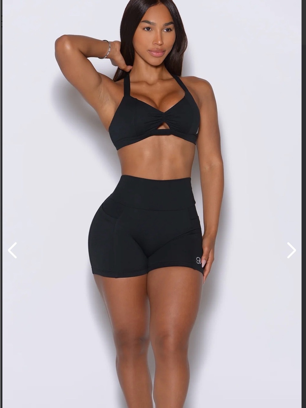 Bombshell Sportswear Black High-Waist shorts scrunch butt worn 1x like new